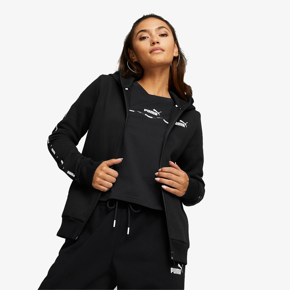 PUMA POWER TAPE FULL-ZIP HOODIE FL PUMA 